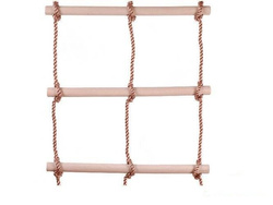 Double rope ladder with 7 wooden rungs heavy