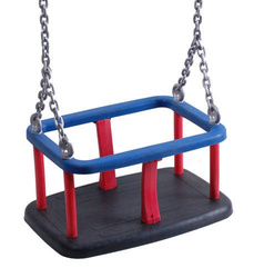 Rubber baby swing seat with metal insert + Galvanized metal chain set 5 mm 1,8 m