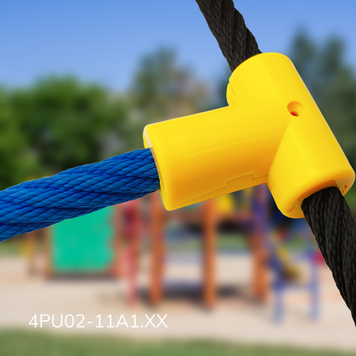 Connector T for reinforced (armed) rope