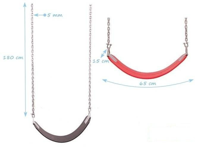 Flexible wraparound swing seat with chainset