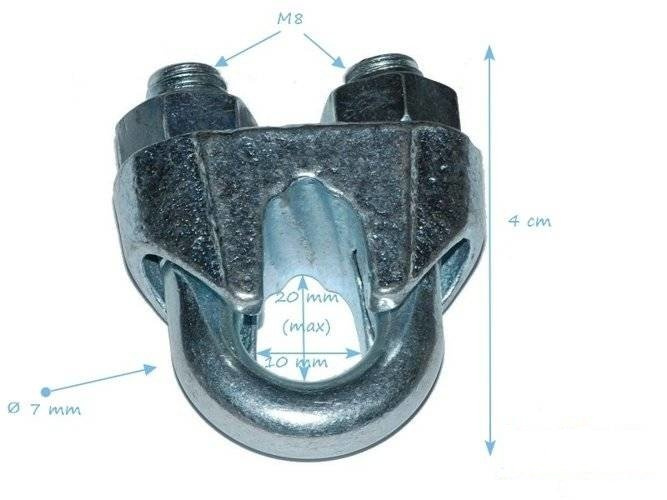Zacisk do liny DIN741 10mm