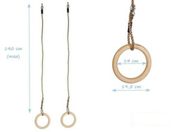 Wooden gymnastic rings