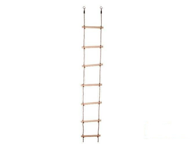 Rope ladder with 7 wooden rungs