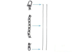 Stainless steel chain one-point set 5mm - 1,8m