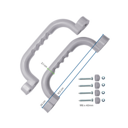 Plastic handgrips set 250x75 mm 