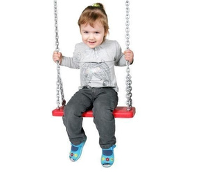 Rubber seat with metal insert + Galvanized metal chain set 5 mm 1,8 m