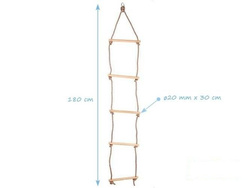 Rope ladder with 5 wooden rungs ECO