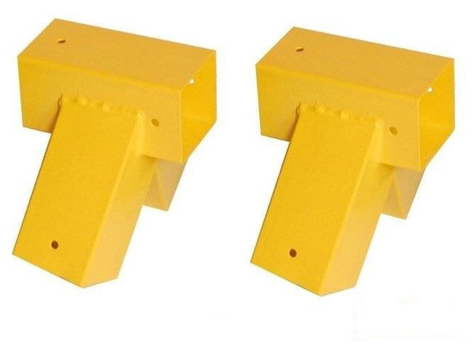 2 x Metal swing corner square 100 angle 90-90