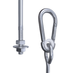 2xMetal swing hook  "A" type M12 140 mm