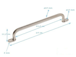 Handgrip 550 mm stainless steel