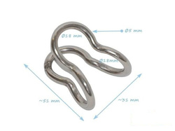 Stainless steel cross joint ferrule U-type 18 mm