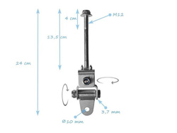 Metal swing hook ERGO with M12 thread