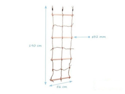 Climbing net with wooden rungs 560x1900 mm