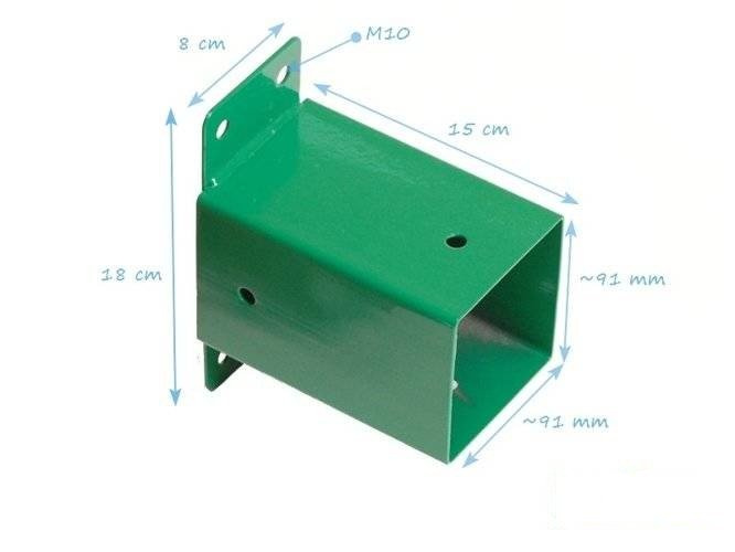 Wall attachment to the square beam