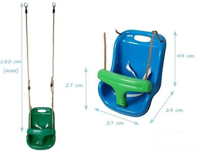 Plastic baby swing seat