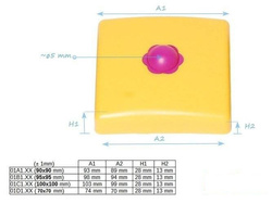 Square beam plastic cover 70x70 mm 