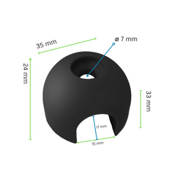 Wall connector for reinforced (armed) rope ø 16 mm