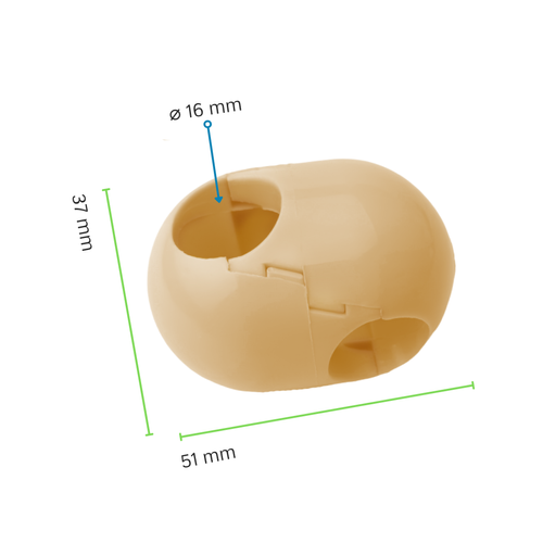 Standard connector for reinforced (armed) rope ø 16 mm