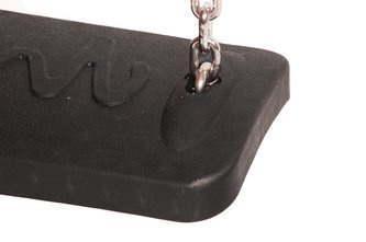 LUX rubber seat  with an aluminum insert + Galvanized metal chain one-point set 5mm - 1,8m