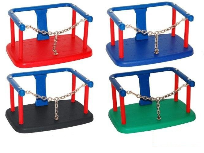 Rubber baby swing seat witch metal insert + Stainless steel chain set 5 mm 1,8 m