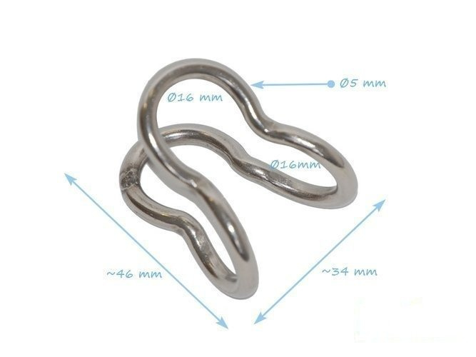 Stainless steel cross joint ferrule U-type 16 mm