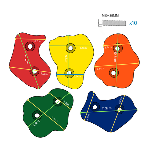 Plastic climbing stones