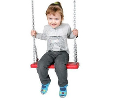 Rubber seat with metal insert + Stainless steel chain set 5 mm 1,8 m