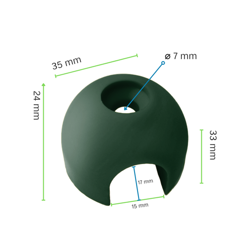 Wall connector for reinforced (armed) rope ø 16 mm