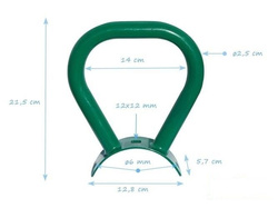 Stainless steel handgrip for see saw for round wood 120mm