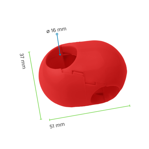 Standard connector for reinforced (armed) rope ø 16 mm