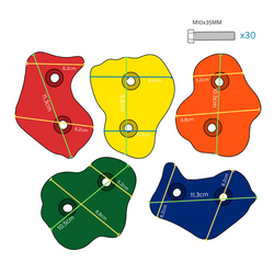 Plastic climbing stones 