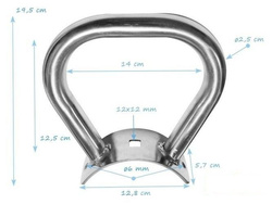 Stainless steel handgrip for see saw for round wood 120mm