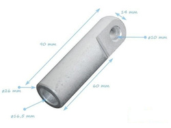 Aluminum ferrule for 16 mm rope with eye bolt