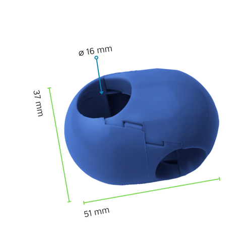 Standard connector for reinforced (armed) rope ø 16 mm