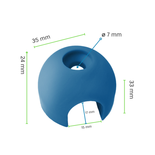 Wall connector for reinforced (armed) rope ø 16 mm