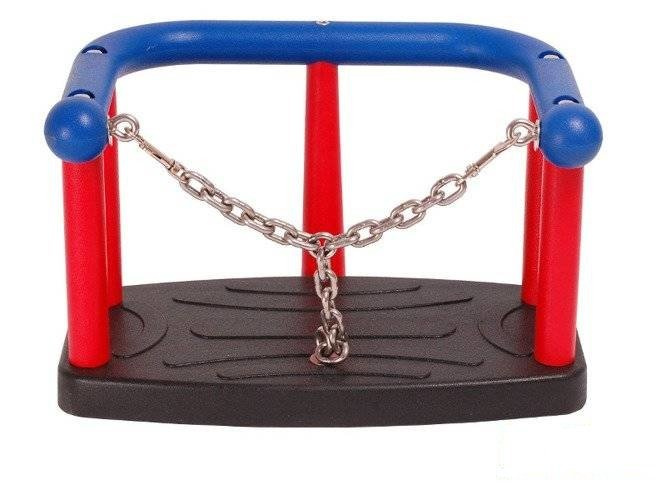 TPE baby swing seat LUX with aluminium insert + Galvanized metal chain set 6 mm 1,8 m