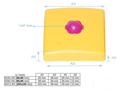 Square beam plastic cover 90x90 mm