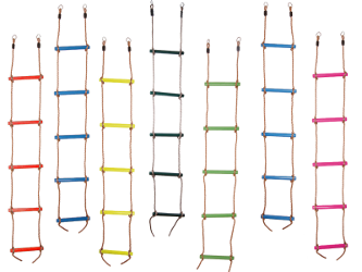 Rope ladder with 5 plastic rungs