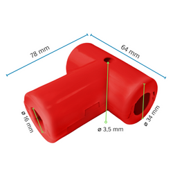 Connector T for reinforced (armed) rope 