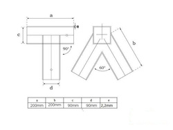 Metal swing corner square 90 angle 90-90