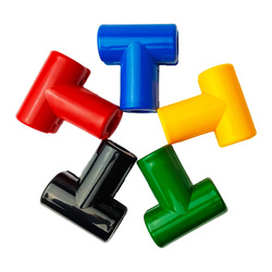 Connector T for reinforced (armed) rope