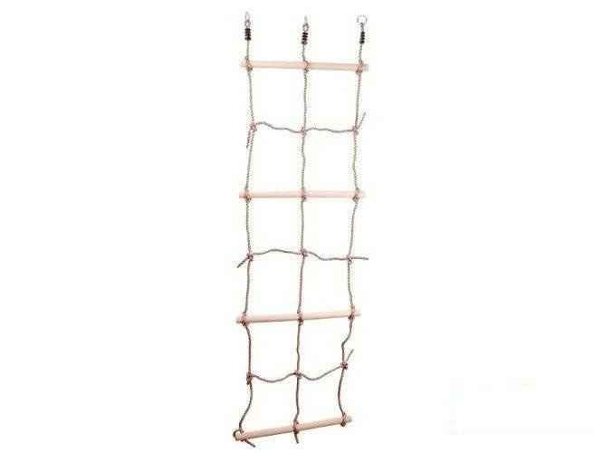 Climbing net with wooden rungs 560x1900 mm
