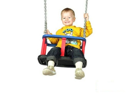 Rubber baby swing seat with metal insert + Stainless steel chain set 6 mm  1,8 m