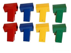 2 x Metal swing corner square 100 angle 90-90