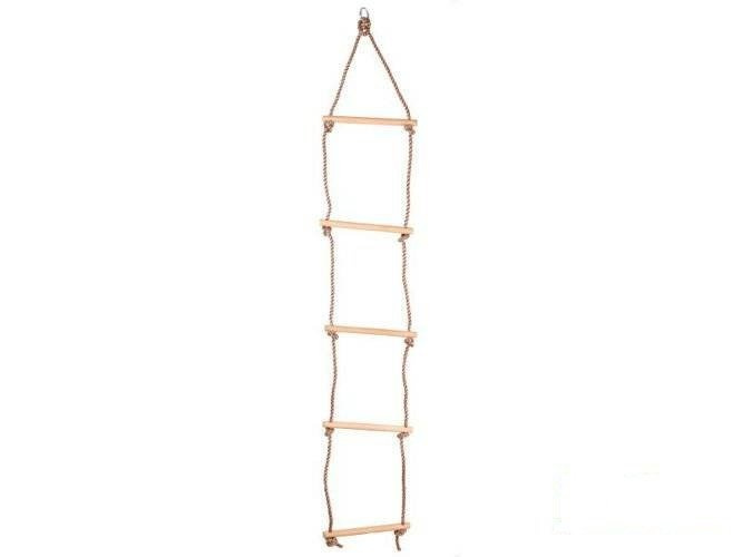 Rope ladder with 5 wooden rungs ECO